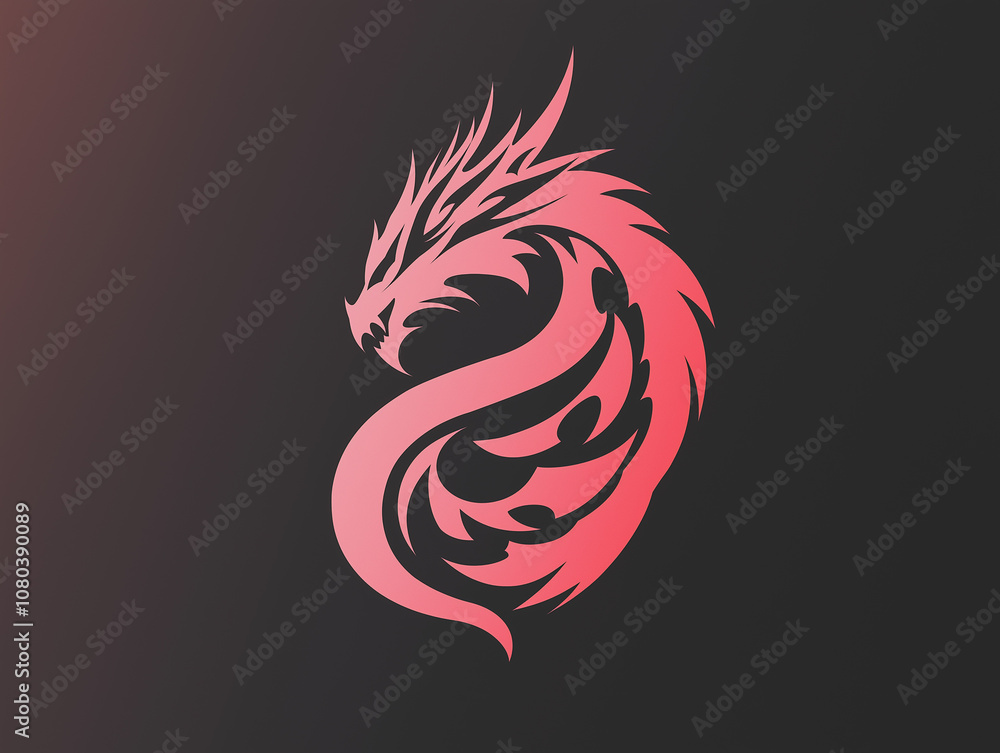 Dragon symbol with minimalist effect for logo Dragon symbol with minimalist effect for logo