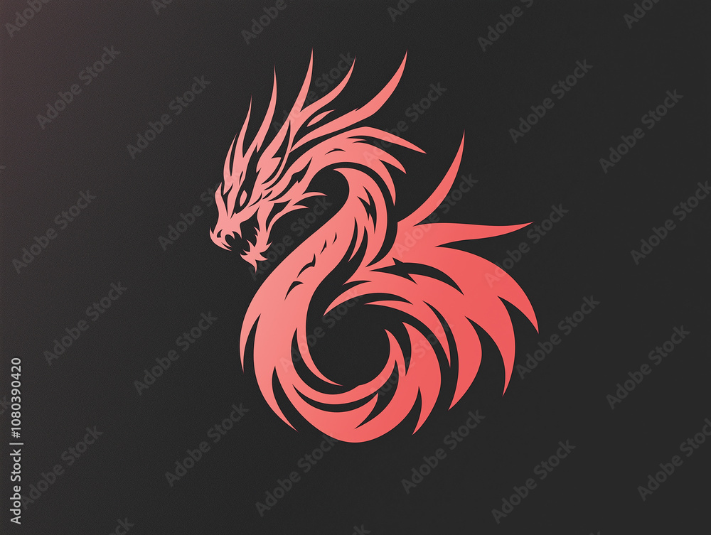 Dragon symbol with minimalist effect for logo Dragon symbol with minimalist effect for logo