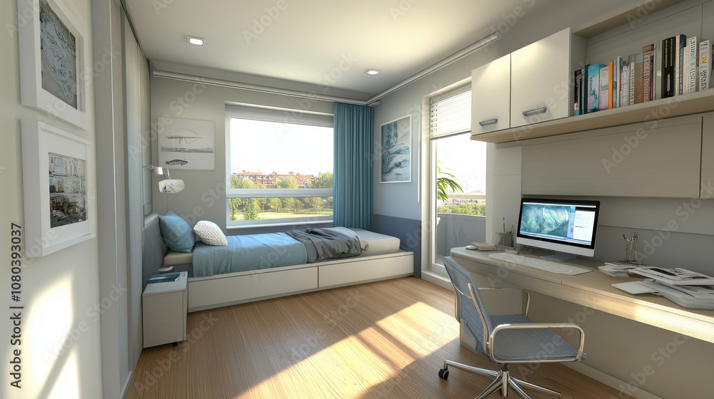 Contemporary Bedroom with Luxurious Bed Contemporary Bedroom with Luxurious Bed
