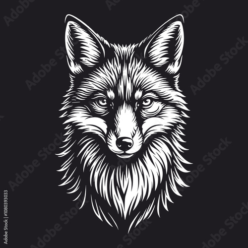 Fierce Abstract Wolf, Modern cut off Logo Design