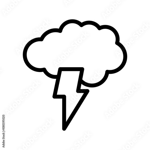 Storm icon linear logo mark in black and white