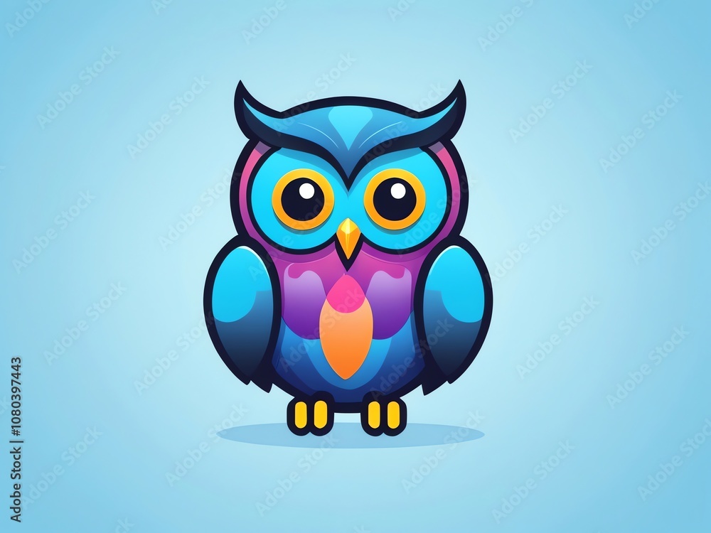 Colorful Owl Illustration Colorful Owl Illustration