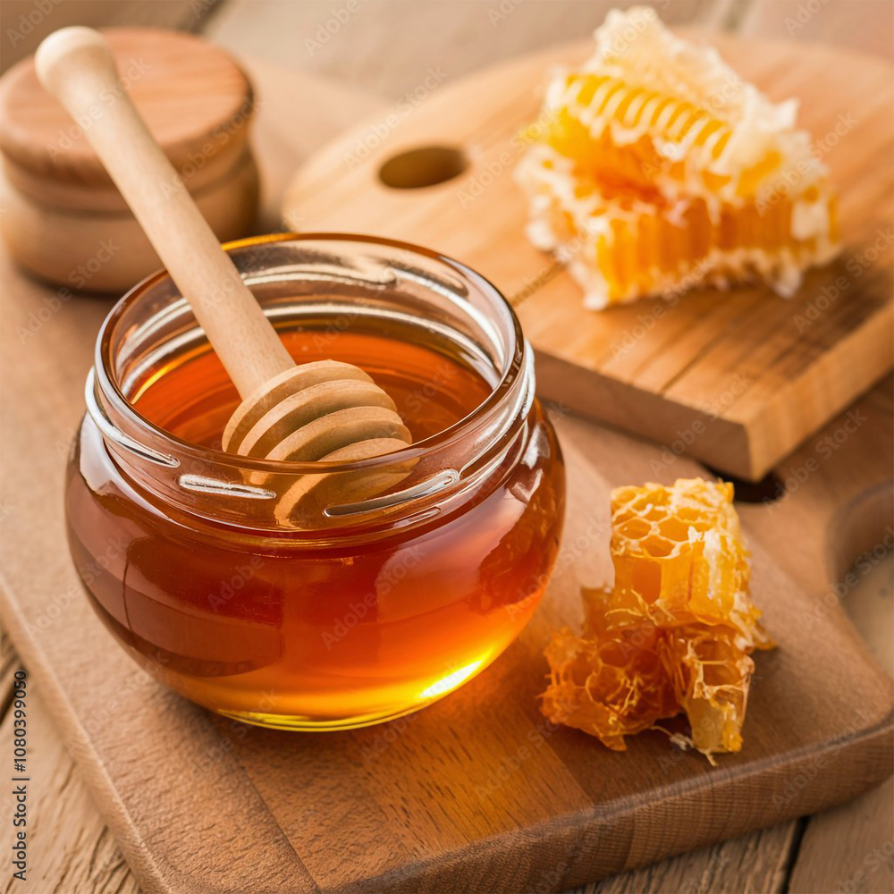 honey in a jar