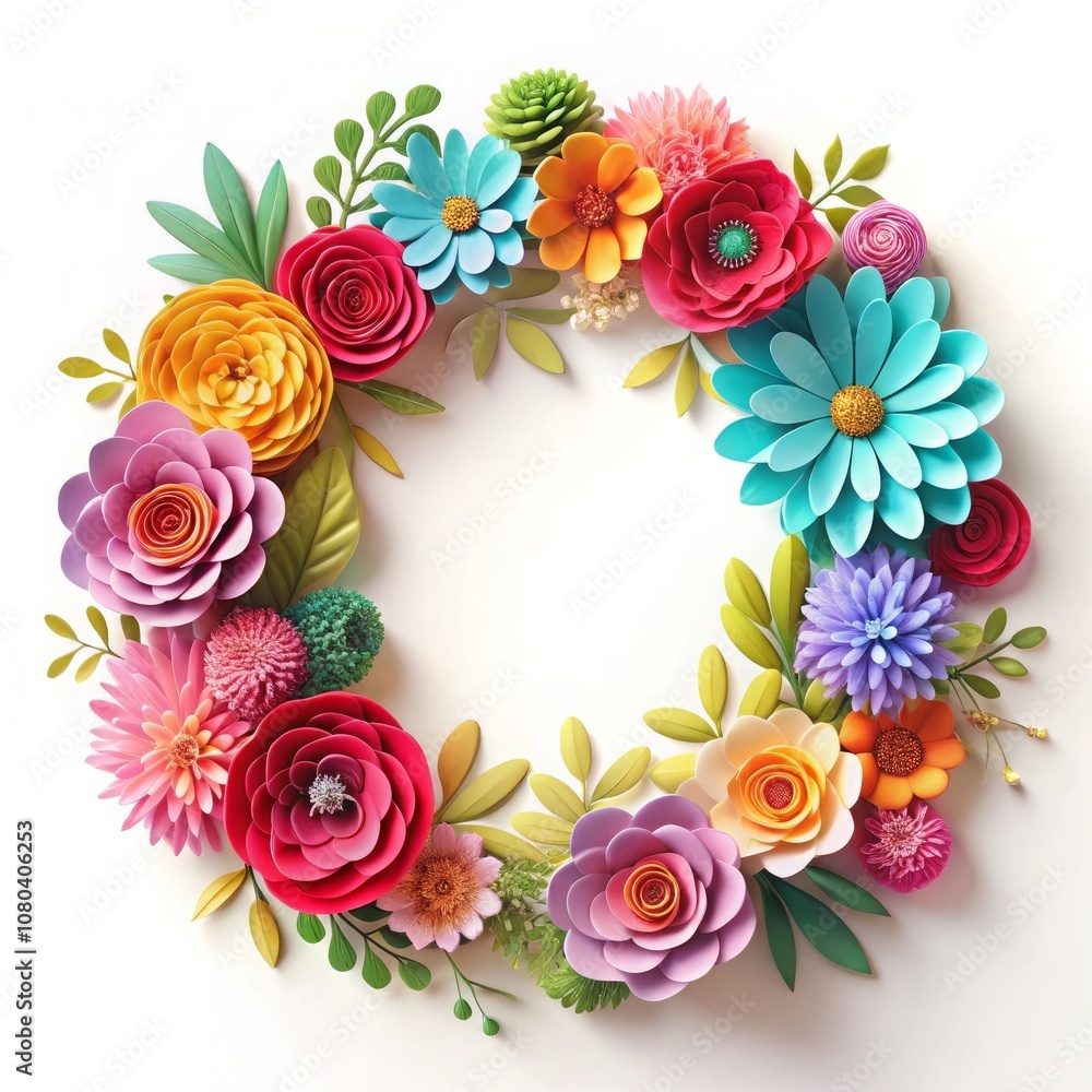 a colorful wreath made by flowers is made by a lady a colorful wreath made by flowers is made by a lady