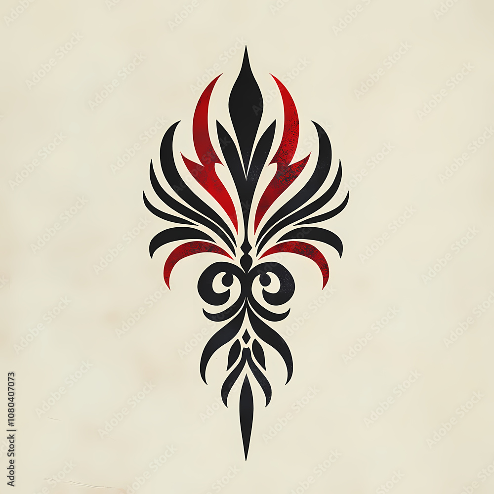 Simple tattoo, black art, tattoo style, small, tribal, red, sleek Simple tattoo, black art, tattoo style, small, tribal, red, sleek
