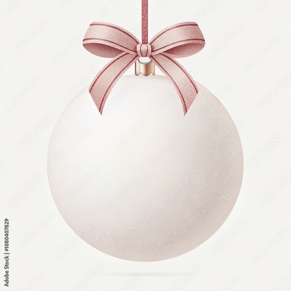 minimalist christmas ball , ribbon and bow background minimalist christmas ball , ribbon and bow background