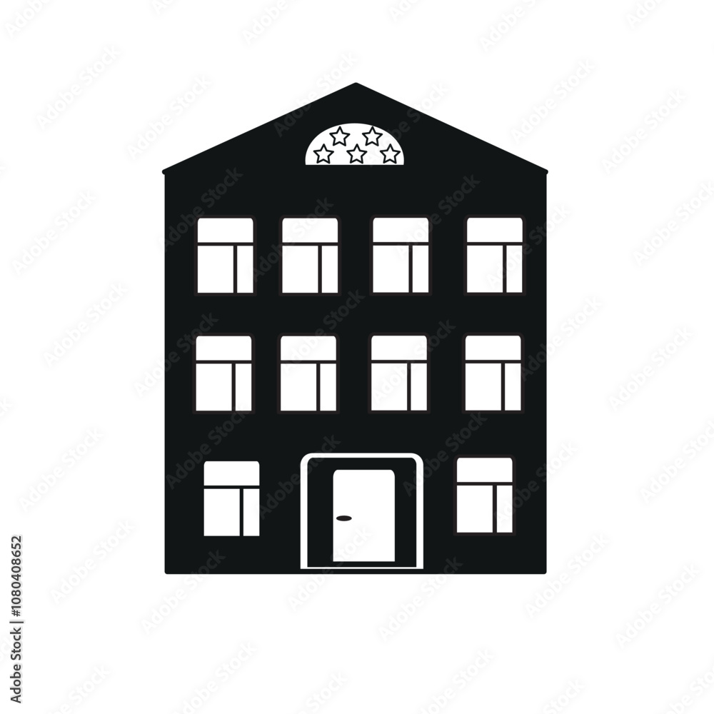 hotel icon on transparent background, leisure, tourism hotel icon on transparent background, leisure, tourism