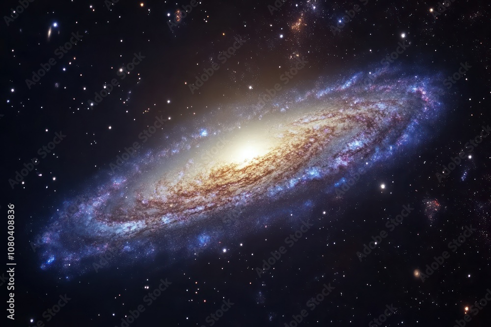 Fototapeta premium Stunning Spiral Galaxy in Deep Space