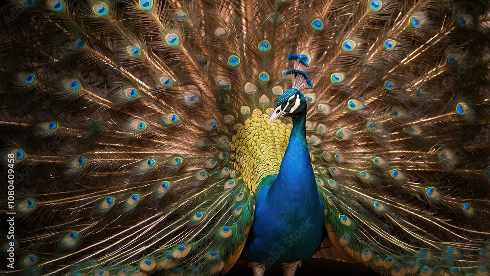 Naklejka premium peacock with feathers