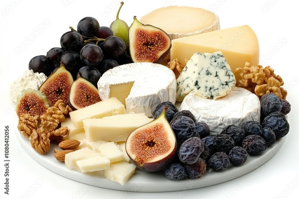 Diverse Cheese and Fruit Platter for Entertaining Diverse Cheese and Fruit Platter for Entertaining