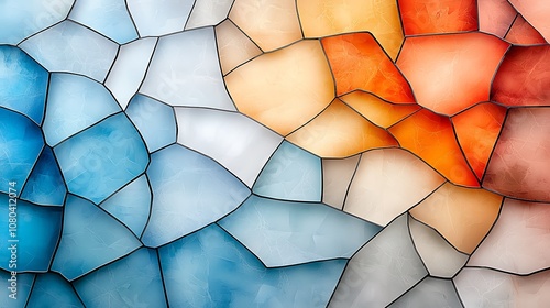 A default pack abstract background features a vibrant and colorful mosaic of geometric shapes and patterns photo