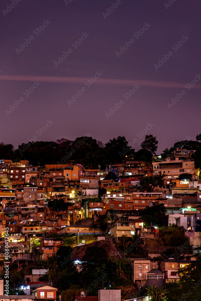 Fototapeta premium Serra Community on top of the hill in the city of Belo Horizonte