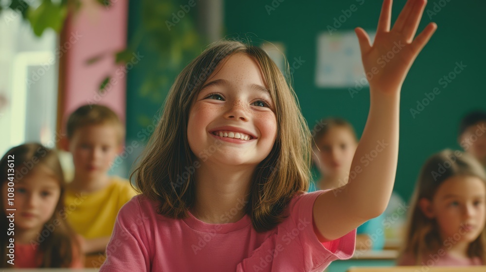 The Joyful Girl in Classroom The Joyful Girl in Classroom