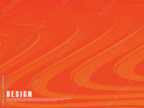 Abstract 3d orange background. Dynamic sound waves. Design elements. Vector illustration. Luxury background for posters, placards, brochures, banners, headers, covers, etc.