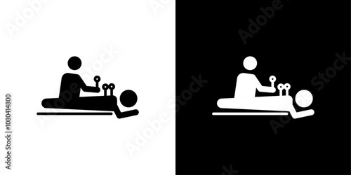 Acupuncture therapy icon linear logo isolated