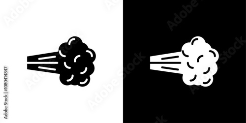 Air spray cloud icon linear logo isolated