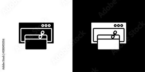 Backlink icon linear logo isolated