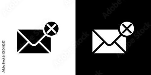 close mail icon linear logo isolated