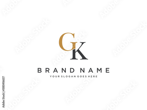 letter GK logo design vector template