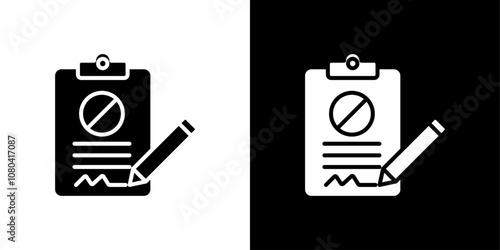 Document petition icon linear logo isolated