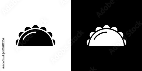 dumplings icon linear logo isolated