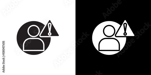 Fake account icon linear logo isolated