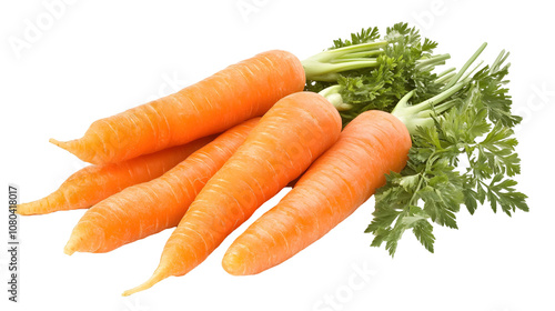 Orange carrots isolated on a white background photo