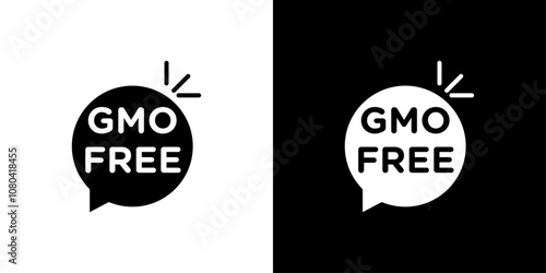 gmo free icon linear logo isolated