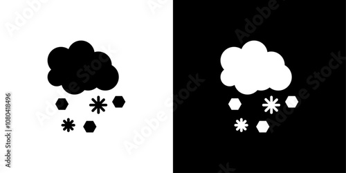 Hail icon linear logo isolated