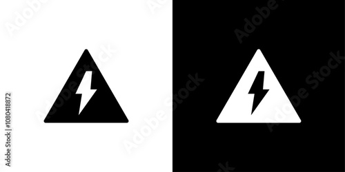 Free Download High voltage icon linear logo isolated - GFXLoad