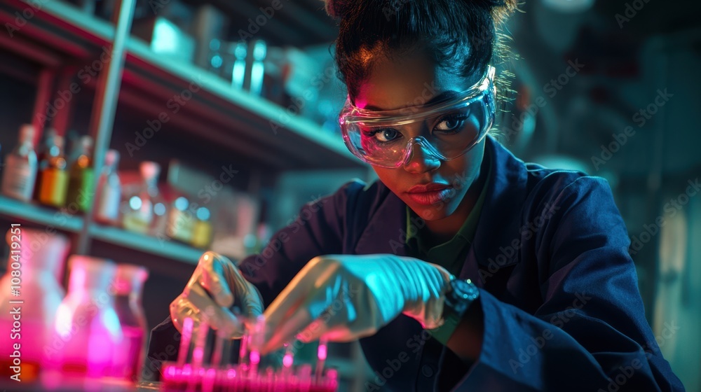 The Female Scientist in Laboratory The Female Scientist in Laboratory