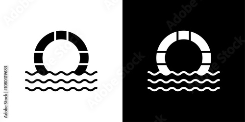 Lifebuoy ring icon linear logo isolated