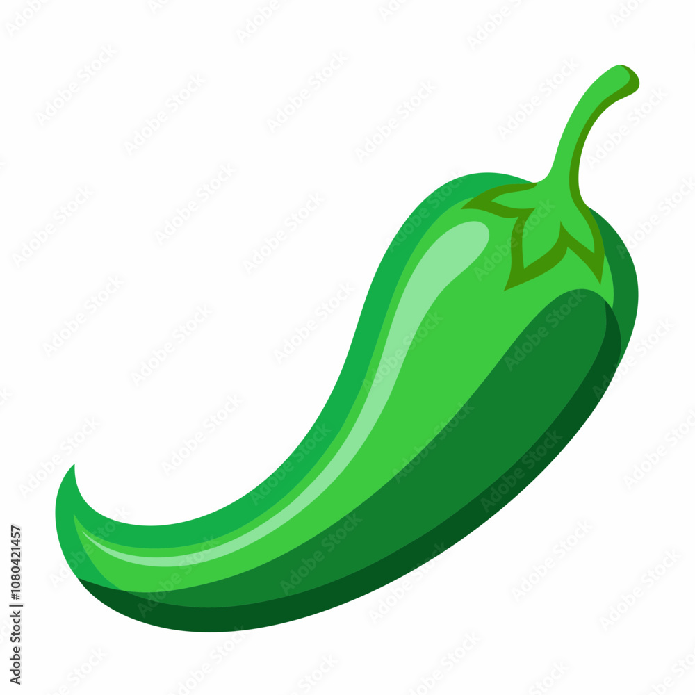 illustration of a green pepper illustration of a green pepper
