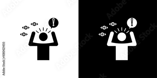 Paranoia icon linear logo isolated