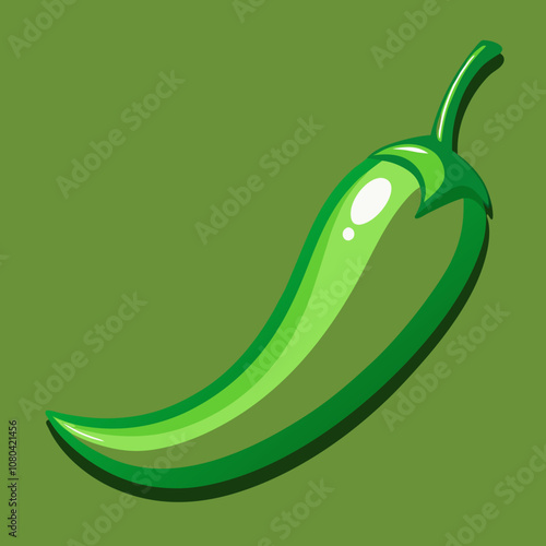illustration of a green pepper