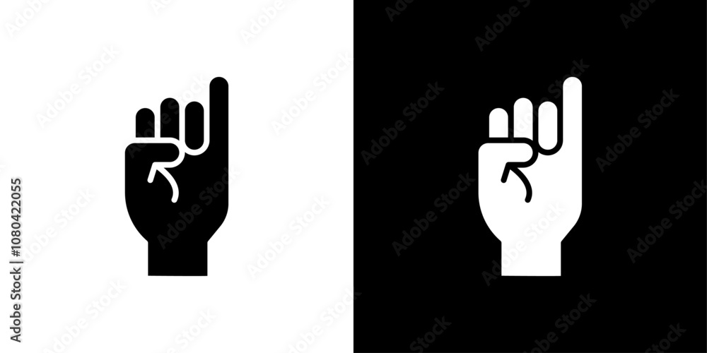 Pinky finger icon linear logo isolated Pinky finger icon linear logo isolated