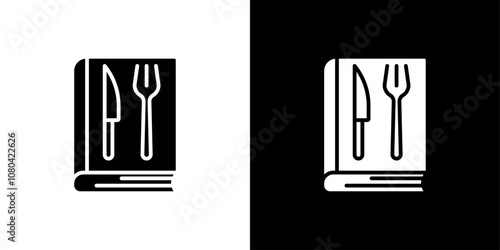 recipe book icon linear logo isolated