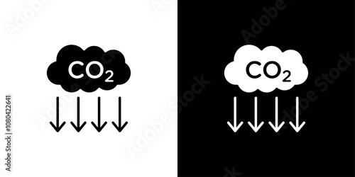 Reduce carbon dioxide co2 icon linear logo isolated