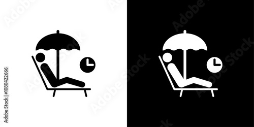 Relaxation icon linear logo isolated