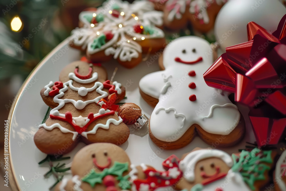 beautiful Christmas gingerbread on the table, preparing for the new year beautiful Christmas gingerbread on the table, preparing for the new year