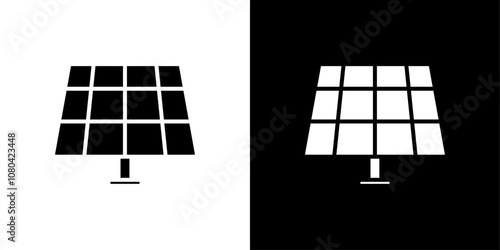 Solar panels icon linear logo isolated