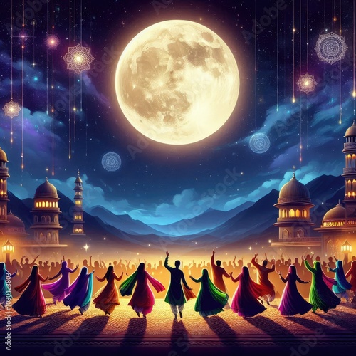 Sharad Purnima background image photo