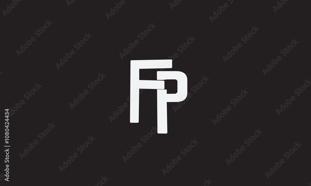 FP, PF , F , P Abstract Letters Logo Monogram FP, PF , F , P Abstract Letters Logo Monogram