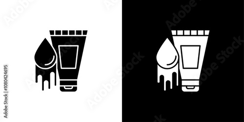 Water-based lubricant icon linear logo isolated