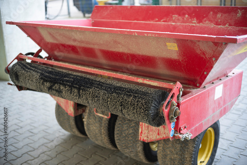 A sandblaster used for sanding the lawn photo