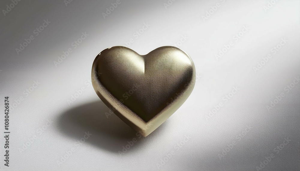 golden heart on a white background golden heart on a white background
