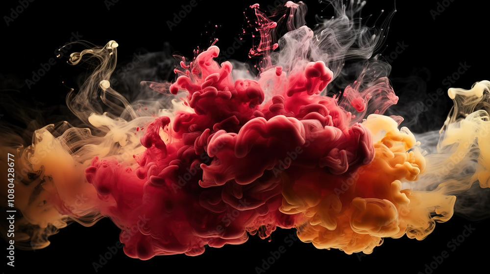 Obraz premium Gorgeous abstract artwork, with bold brushstrokes, splashes of colors