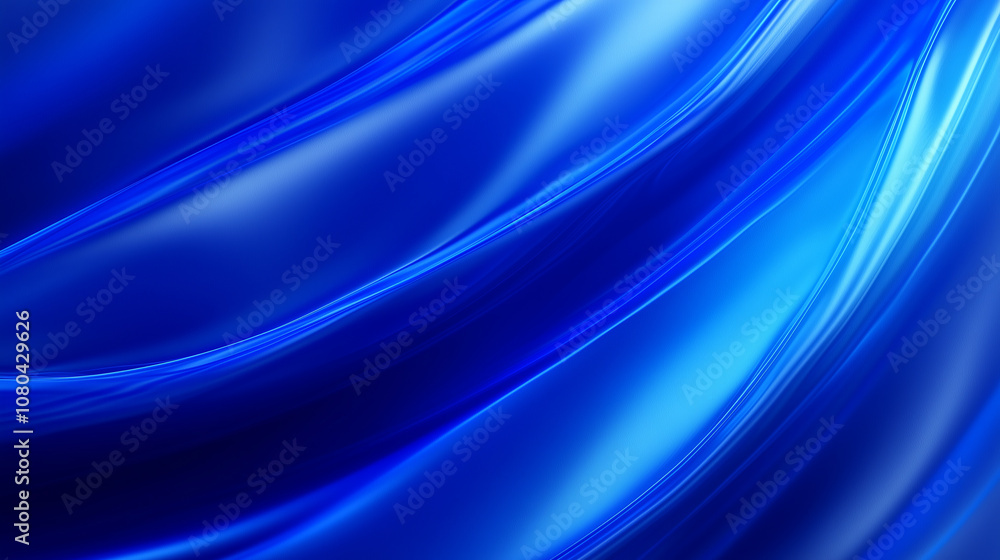 Abstract blue curves with gradient and shine. Abstract blue curves with gradient and shine.