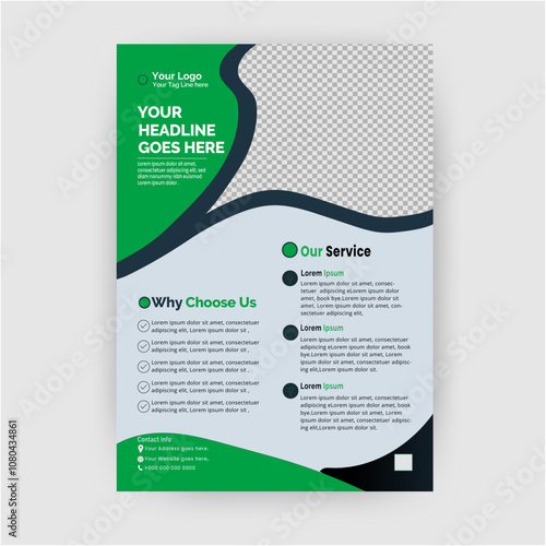 a4 Size corporate business flyer template desing with natural shape Colorful concepts, marketing, advertise, business proposal, brochure, Business brochure, leaflet poster template in a4 style. 