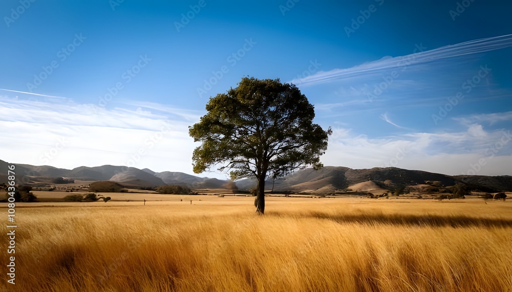 Fototapeta premium Isolated tree in the field